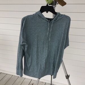 Women’s Sketchers Black & Green Knit Hoodie with Drawstring, Large, Long Sleeve